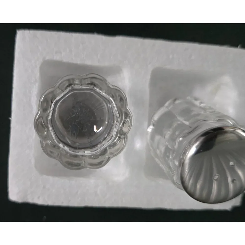 Michael Graves Design Personal Salt & Pepper Shakers Glass & Stainless Steel
